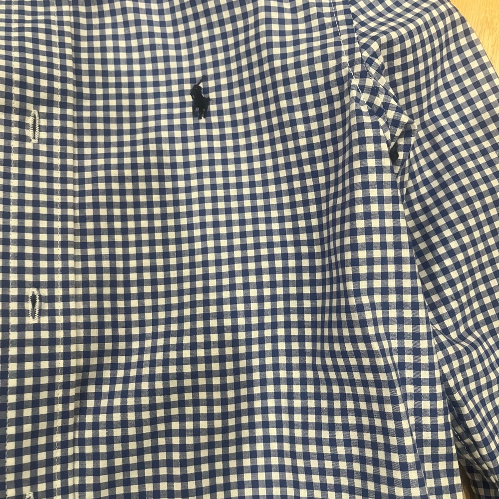 Like new Polo RL button down blue gingham 7 - Picture 4 of 5